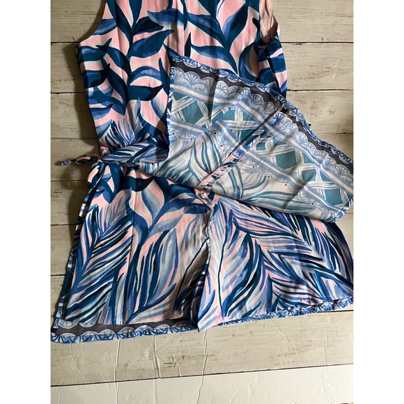 Lilly Pulitzer Donna Printed Romper Pink Tropics Tint Heat Wave Engineered - Picture 7 of 7